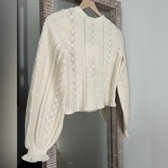 Sezane x SEA NY Aurelie Cardigan in Ecru - Picture 4 of 10